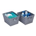 Honey-Can-Do Honey-Can-Do STO-05088 Task-It Baskets 2pk double woven; silver STO-05088